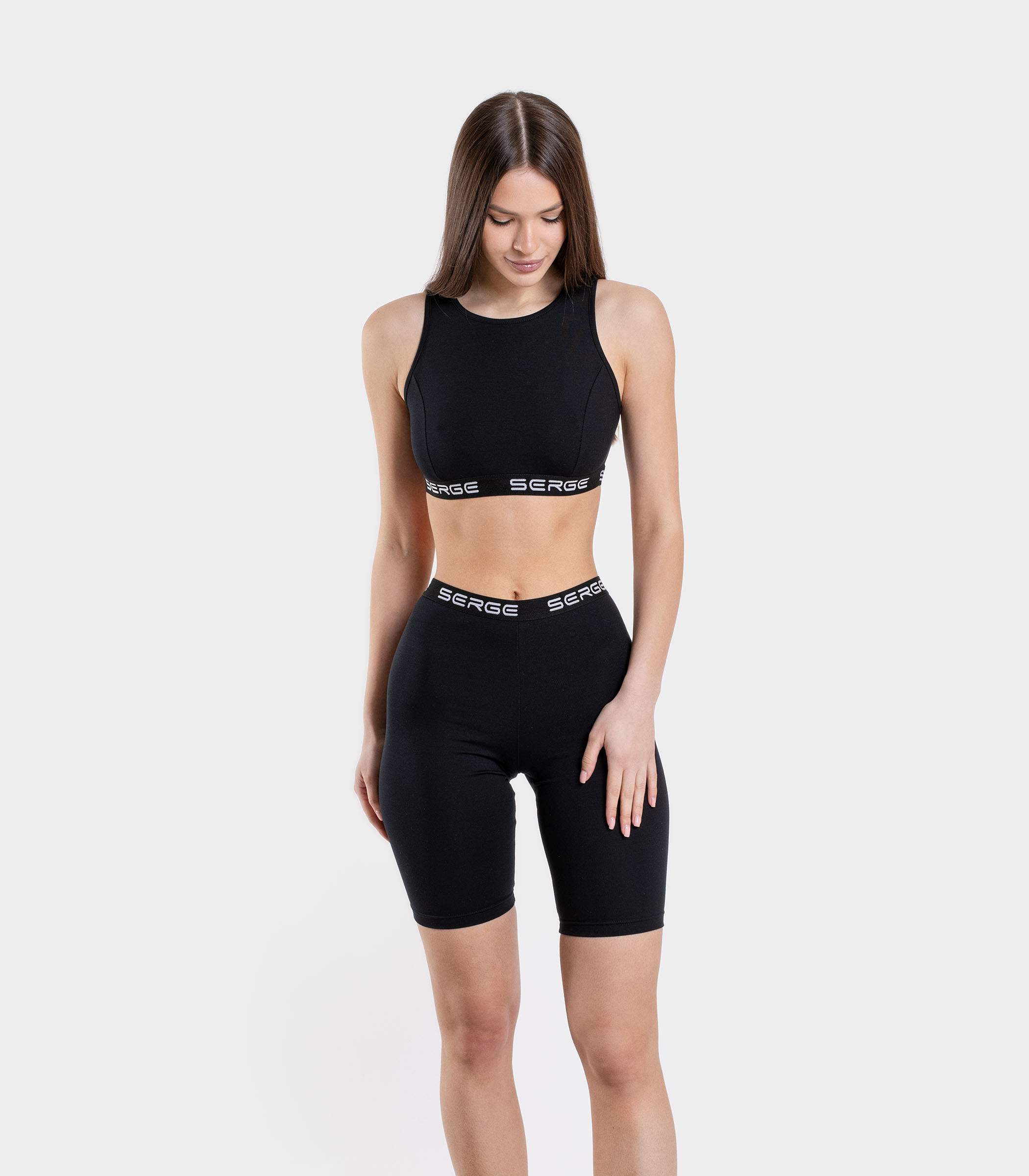 Serge Шорты  удлиненные женские 6603/44 Шорты, Цвет - Черный Serge Шорты  удлиненные женские 6603/44 Шорты, Цвет - Черный