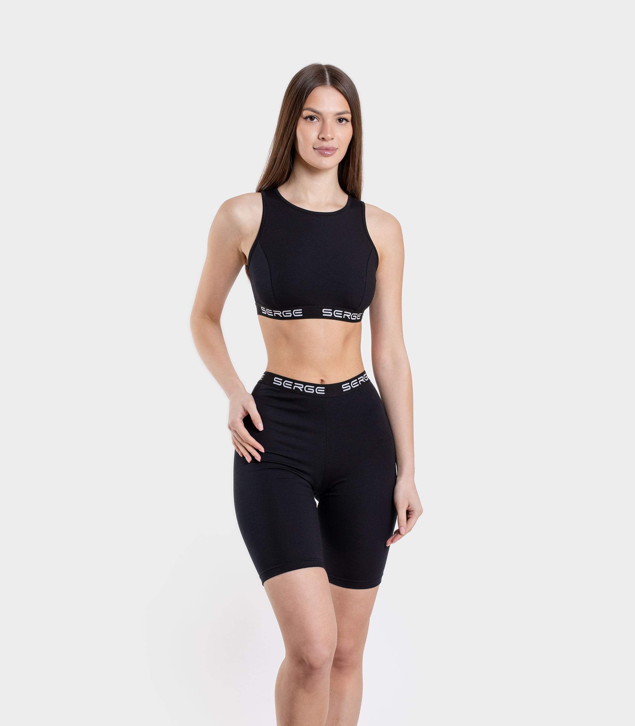 Serge Шорты  удлиненные женские 6603/44 Шорты, Цвет - Черный Serge Шорты  удлиненные женские 6603/44 Шорты, Цвет - Черный