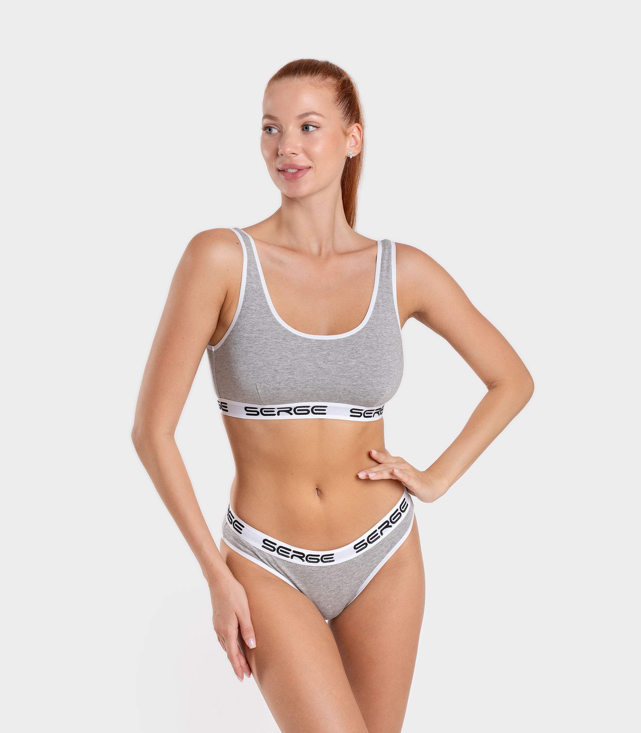 Serge Бюстье женское 1023/37, Цвет - Серый меланж