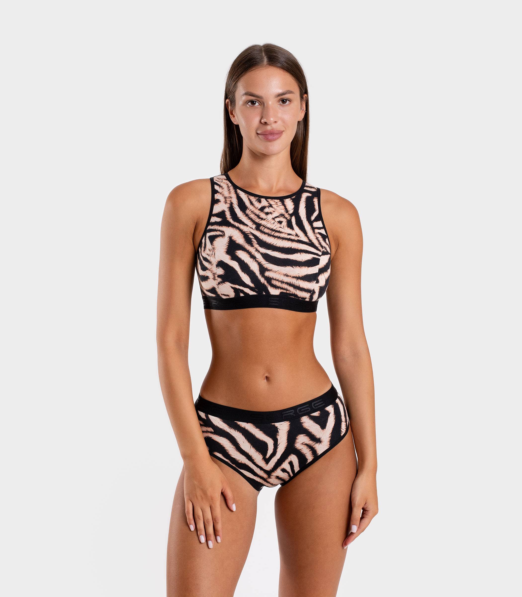 Serge Трусы женские 4695/12 Слипы, Цвет - Черный, Леопард