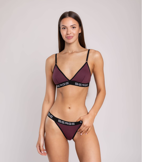 Serge Трусы женские 4740/12 Стринги, Цвет - Винный