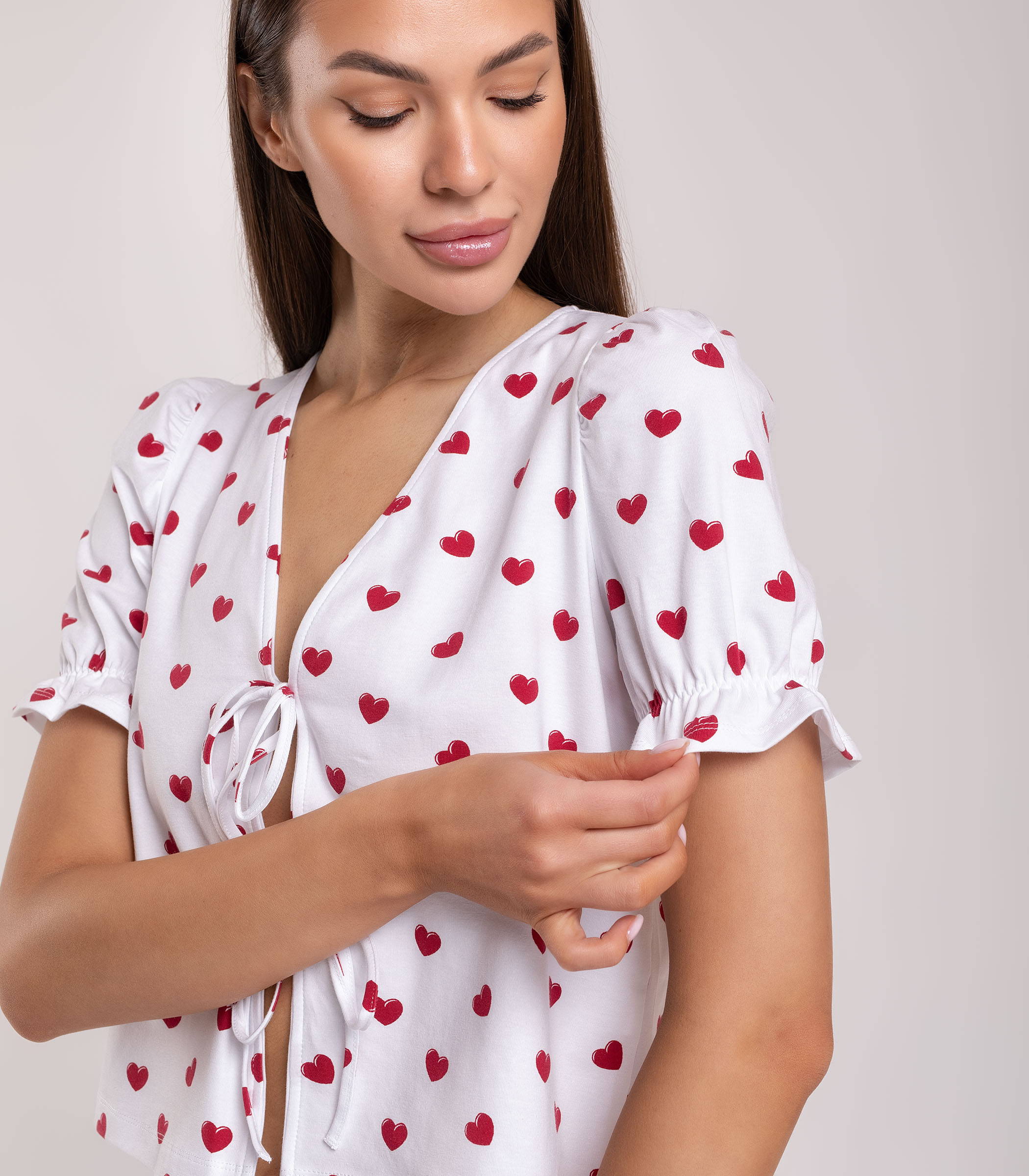 Serge Пижама женская (футболка, шорты) 5058/37, Цвет - Белый Serge Пижама женская (футболка, шорты) 5058/37, Цвет - Белый