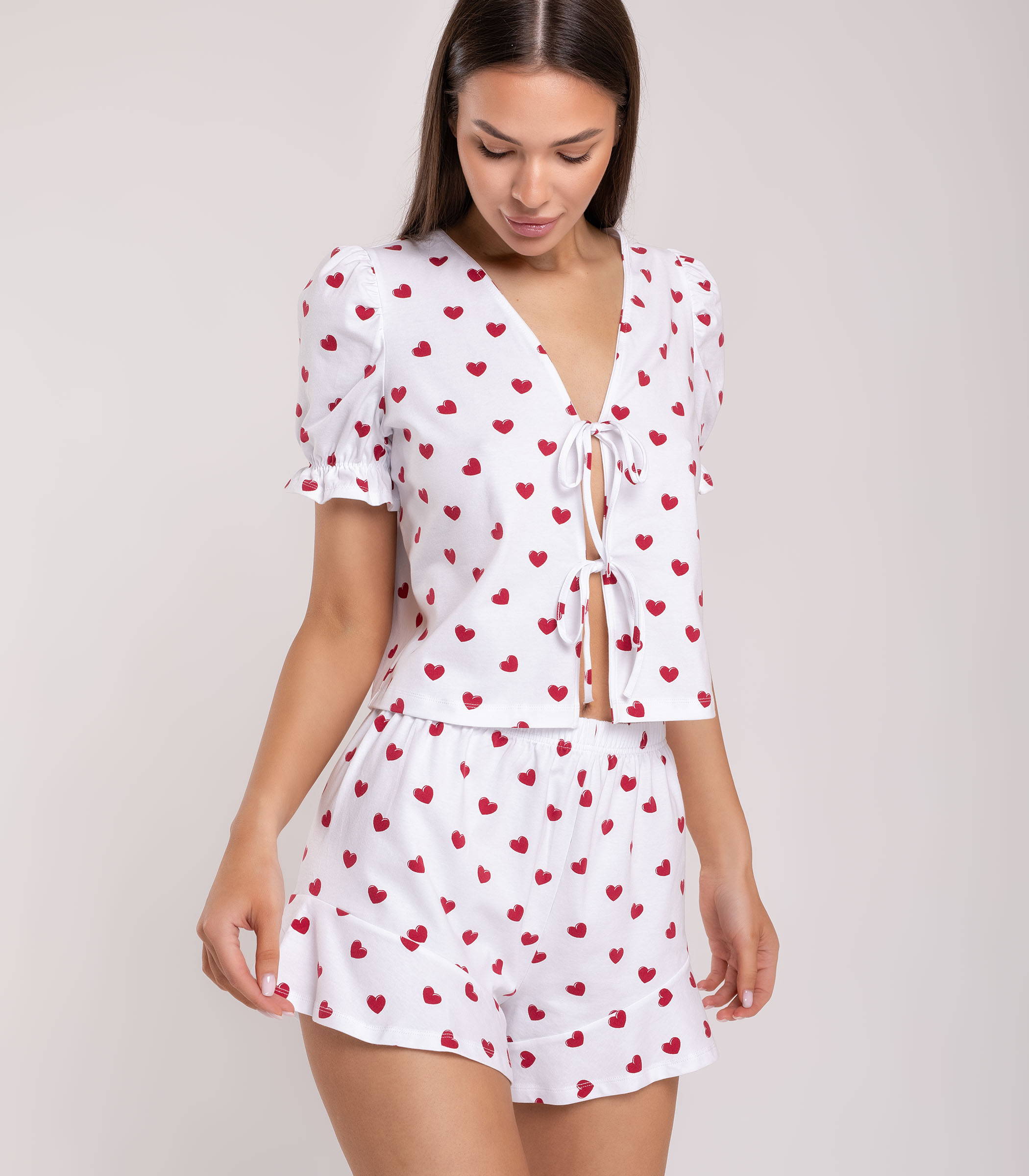 Serge Пижама женская (футболка, шорты) 5058/37, Цвет - Белый Serge Пижама женская (футболка, шорты) 5058/37, Цвет - Белый