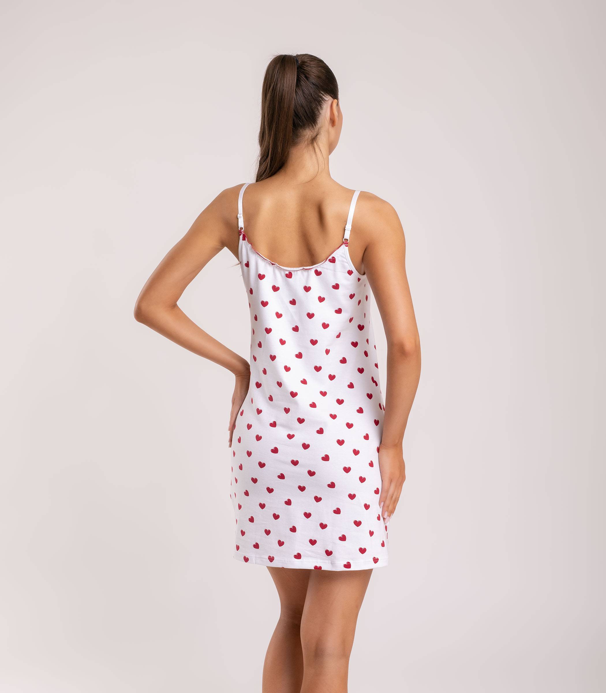 Serge Сорочка ночная женская 8004/38, Цвет - Белый, Красный