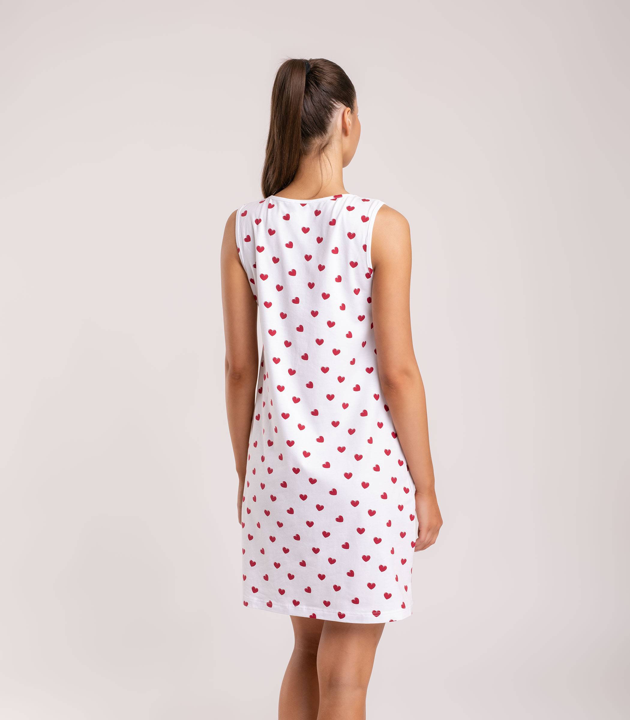 Serge Сорочка ночная женская 8174/25, Цвет - Белый, Красный Serge Сорочка ночная женская 8174/25, Цвет - Белый, Красный