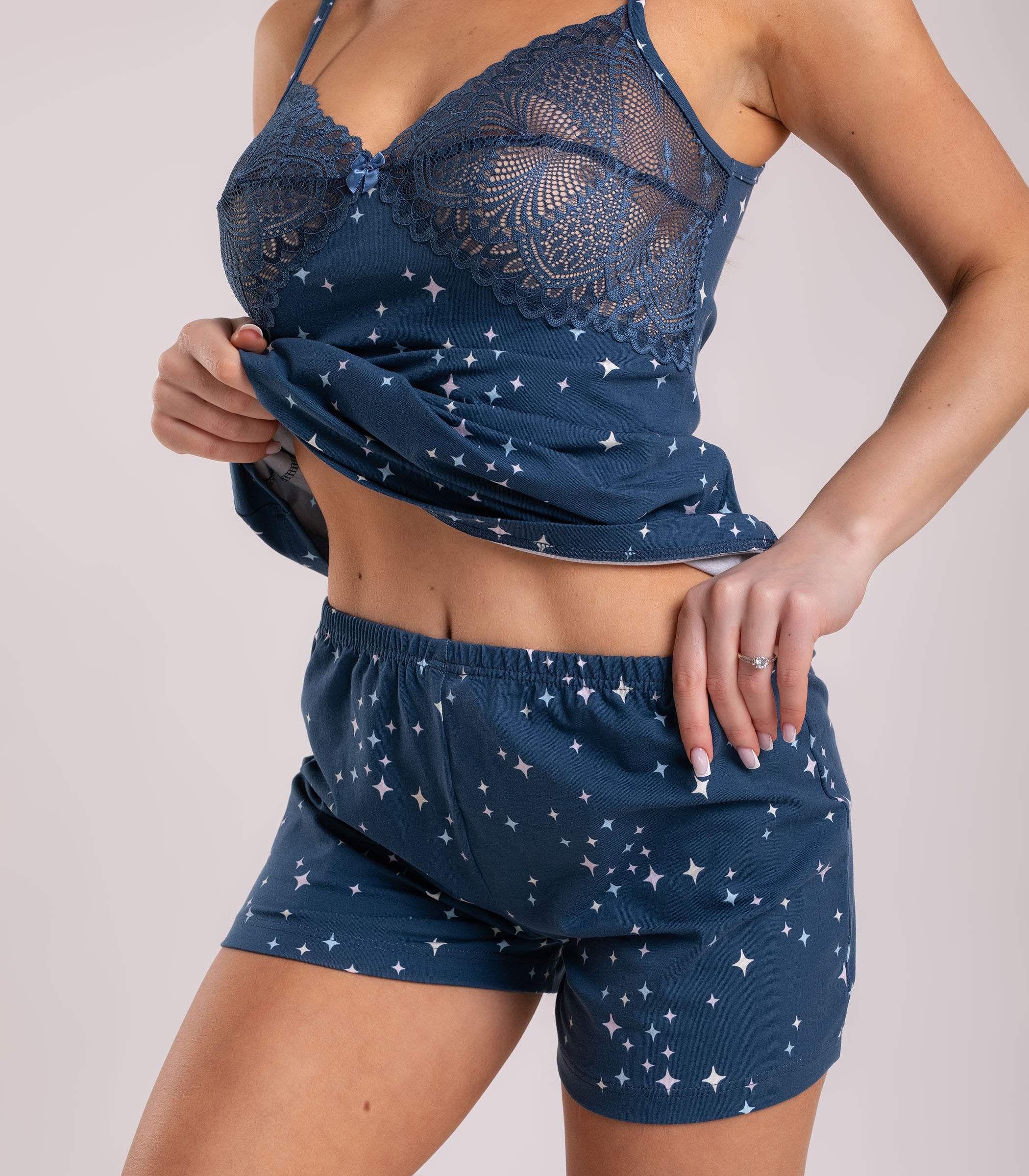 Serge Пижама женская (майка, шорты) 5639/22, Цвет - Синий