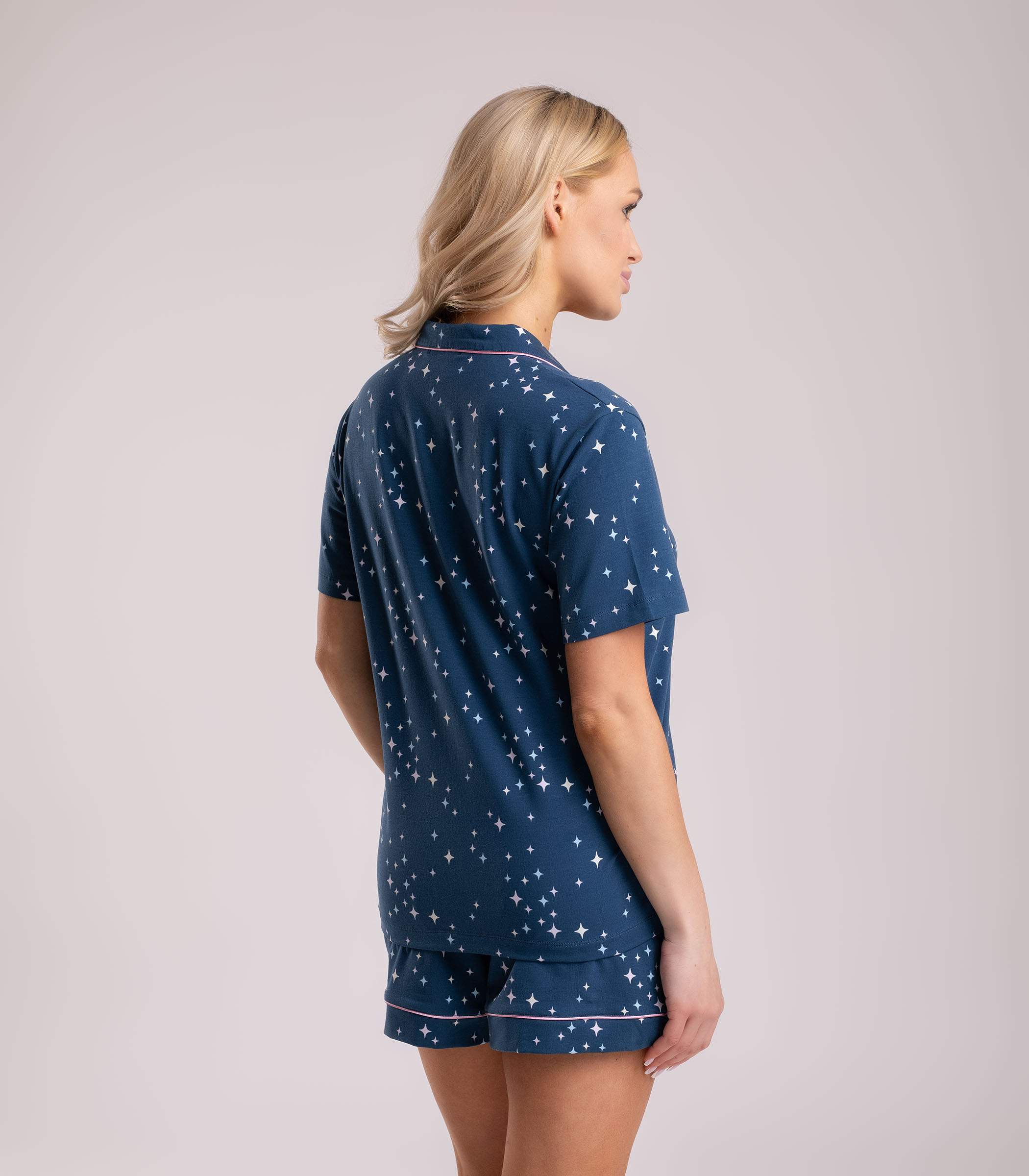 Serge Комплект для дома  женский (жакет , шорты) 6728/5, Цвет - Синий